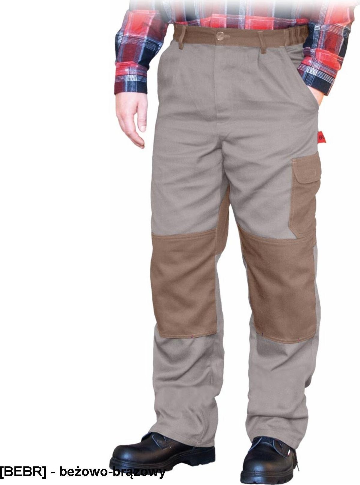 R.E.I.S. BOMULL-T - spodnie ochronne do pasa 100% BAWEŁNY - 7 klolorów - beżowo-brązowy 56
