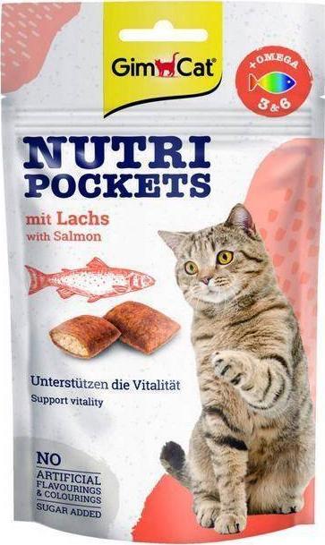 Gimcat GIMCAT NUTRI POCKETS 60g OMEGA 3 6 ŁOSOŚ /12