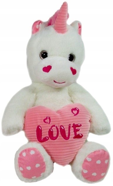 Jednorożec z sercem 28cm