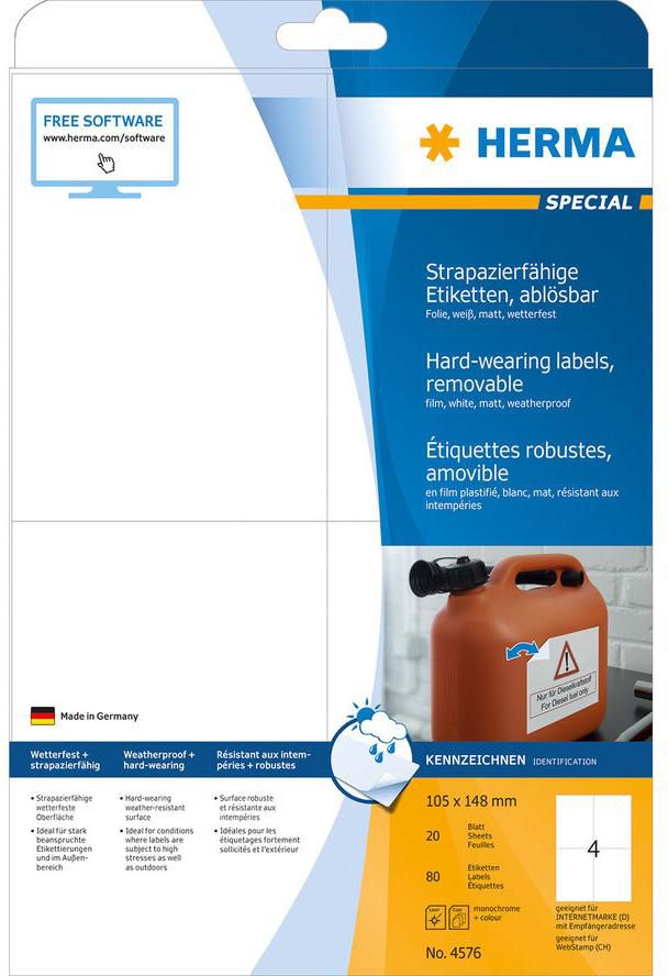 Herma Etykiety foliowe 105x148mm (4576)