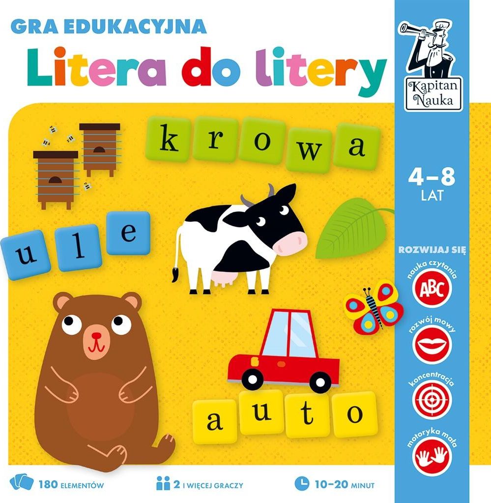 Edgard Kapitan Nauka. Gra edukacyjna. Litera do litery