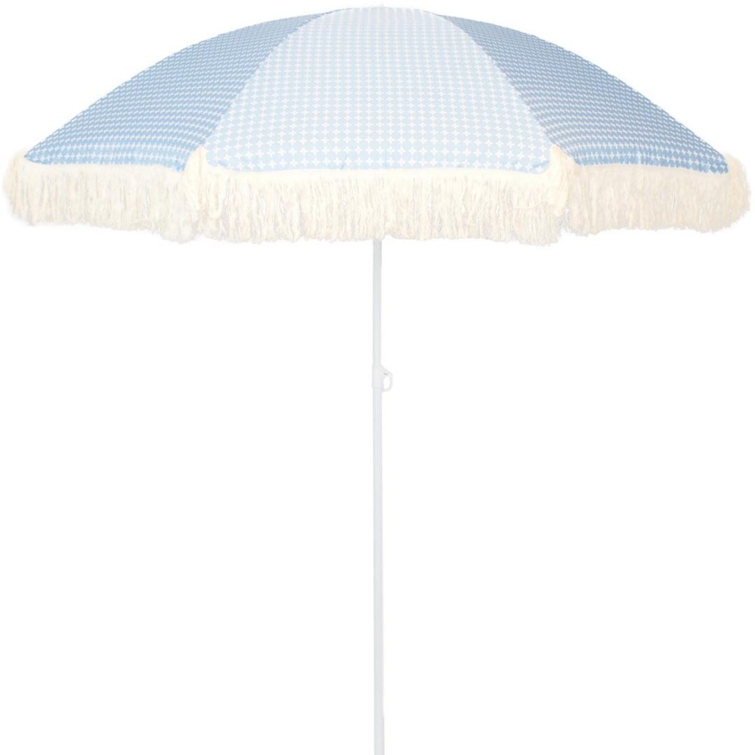 PARASOL PLAŻOWO OGRODOWY Z FRĘDZLAMI 174CM NIEBIESKI