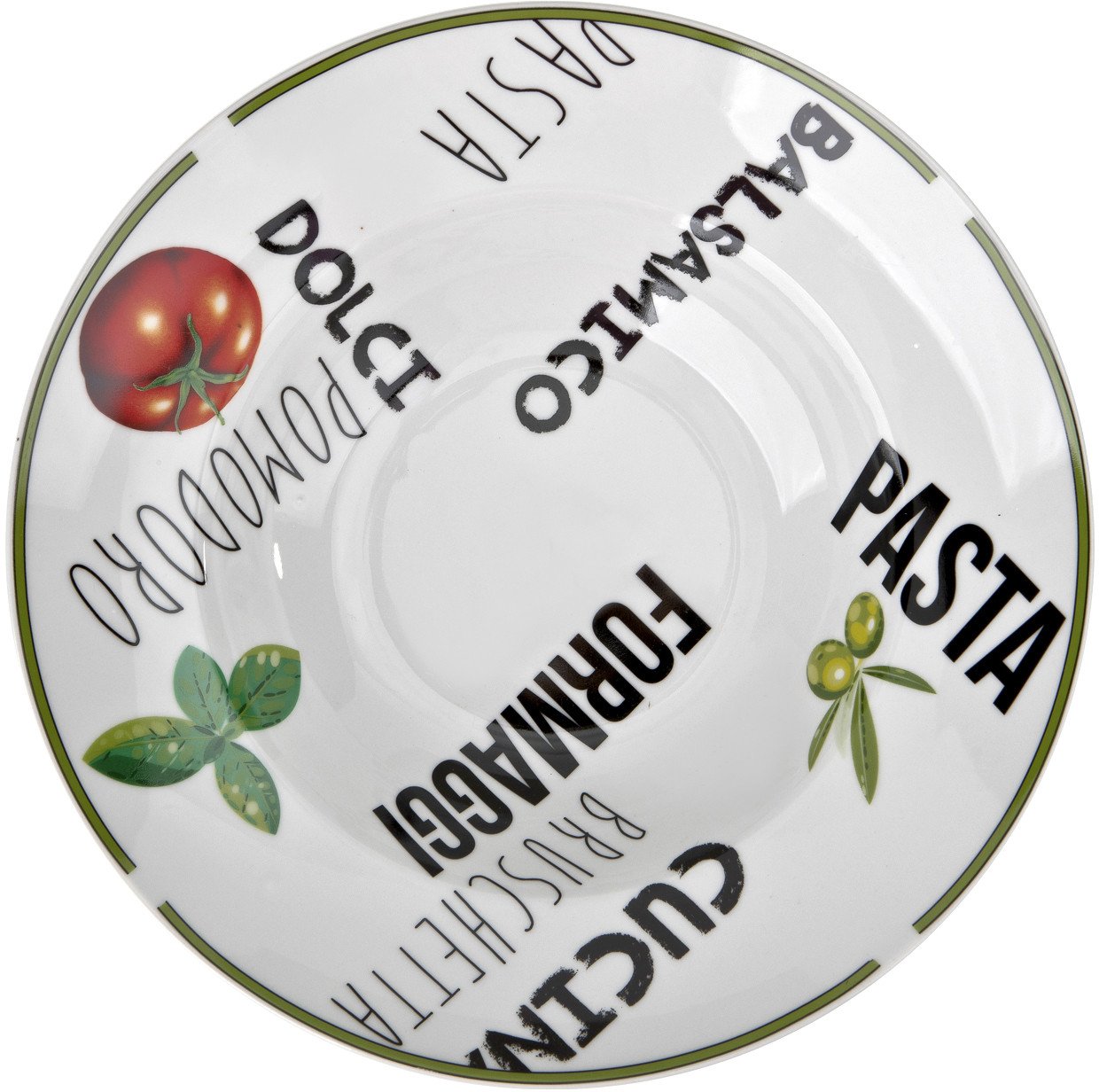 Talerz do pasty 27 cm Zielony brzeg MPL