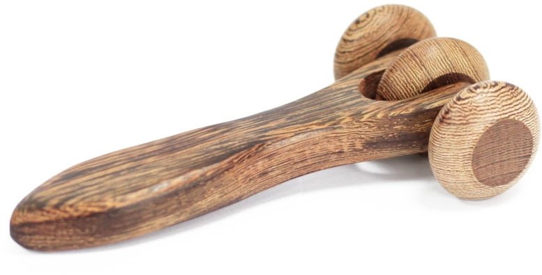 Drewniany masażer - Trzy rolki