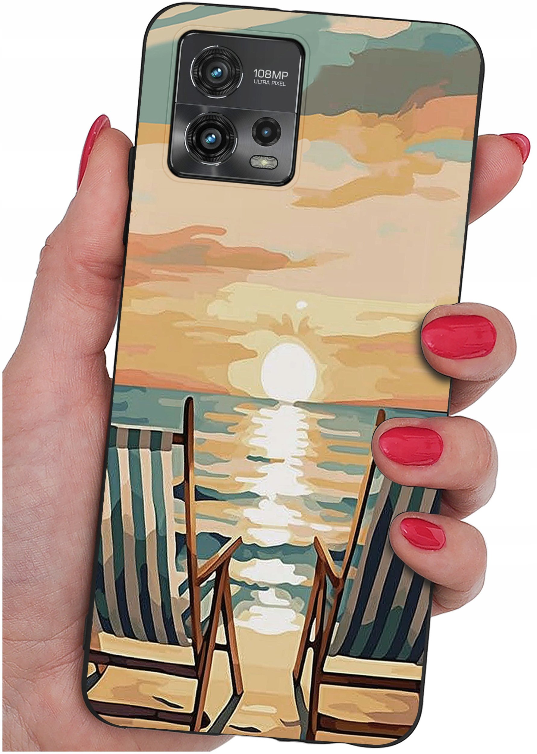 Etui do Motorola Moto G72 WZORY |SILIKONOWE MATT CASE + SZKŁO 9H