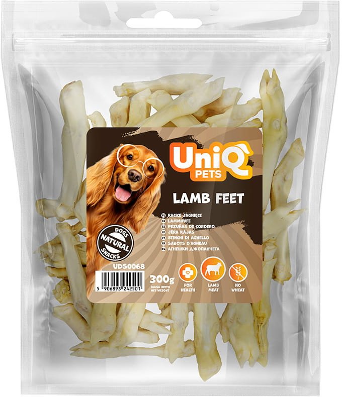 UNIQ PETS przysmak dla psa racice jagnięce 300g