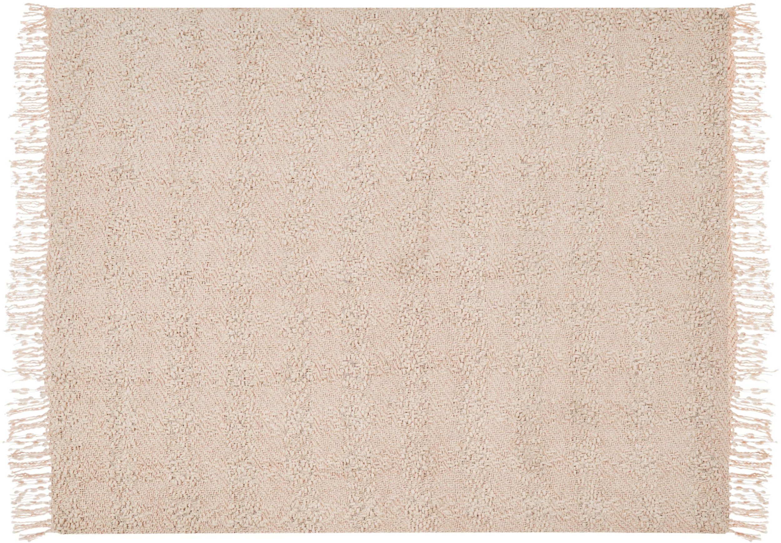 Beliani Koc VELLA Bawełna 150 x 200 cm Pastelowy róż