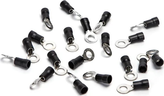 Aigostar Preizolowane zaciski tłoczone na zimno RV5.5-6 20 szt., czarne Preizolowane zaciski tłoczone na zimno RV5.5-6 20 szt., czarne