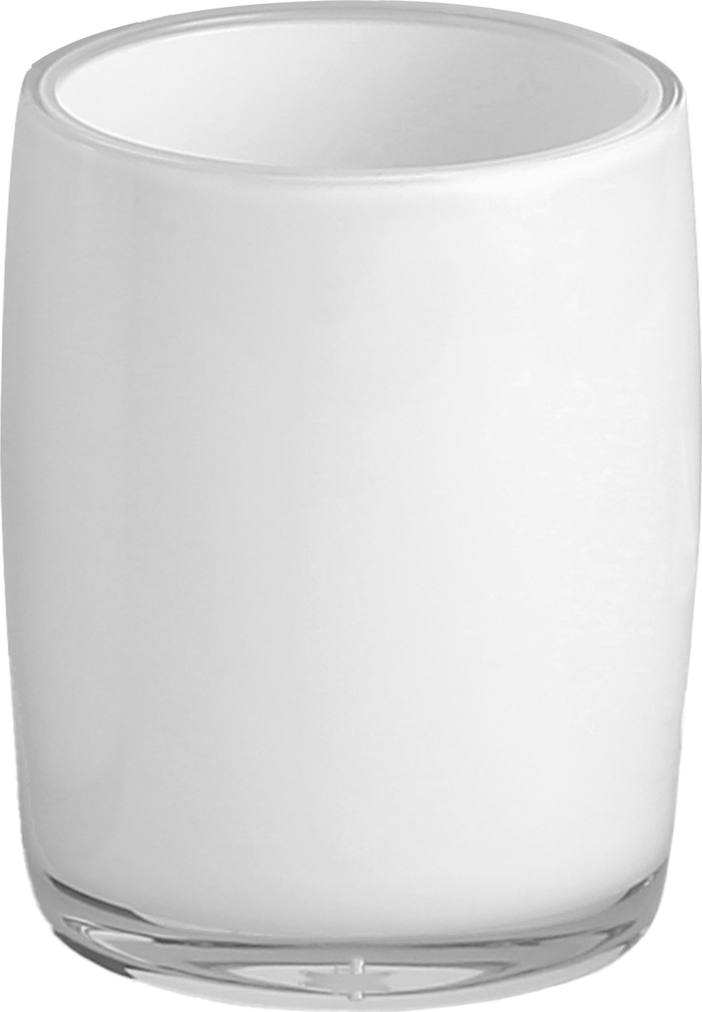 Kubek łazienkowy na szczoteczki pastę odporny biały stylowy gładki lekki