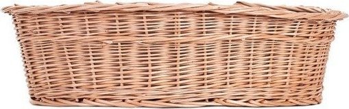WickerPL Poppy OWALNE WIKLINOWE LEGOWISKO DLA ZWIERZĄT KOSZ DLA PSA 55X38 H15 / ROZMIAR WEWNĘTRZNY 42X28 H13 CM