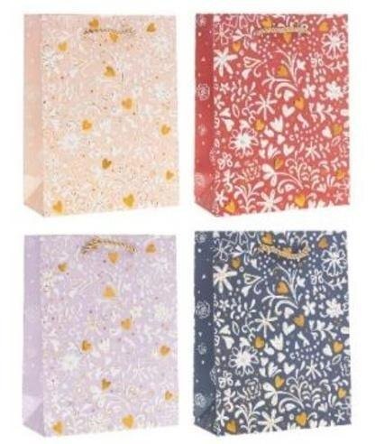 Torebka prezentowa 26x32x10cm Kwiaty MIX