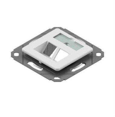 Gniazdo danych EasyLan preLink / fixLink, 2 porty, płytka centralna 9x31,8 mm RAL 9010