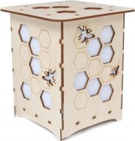 Koszulkowy Ul - drewniana lampka na prezent dla pszczelarza