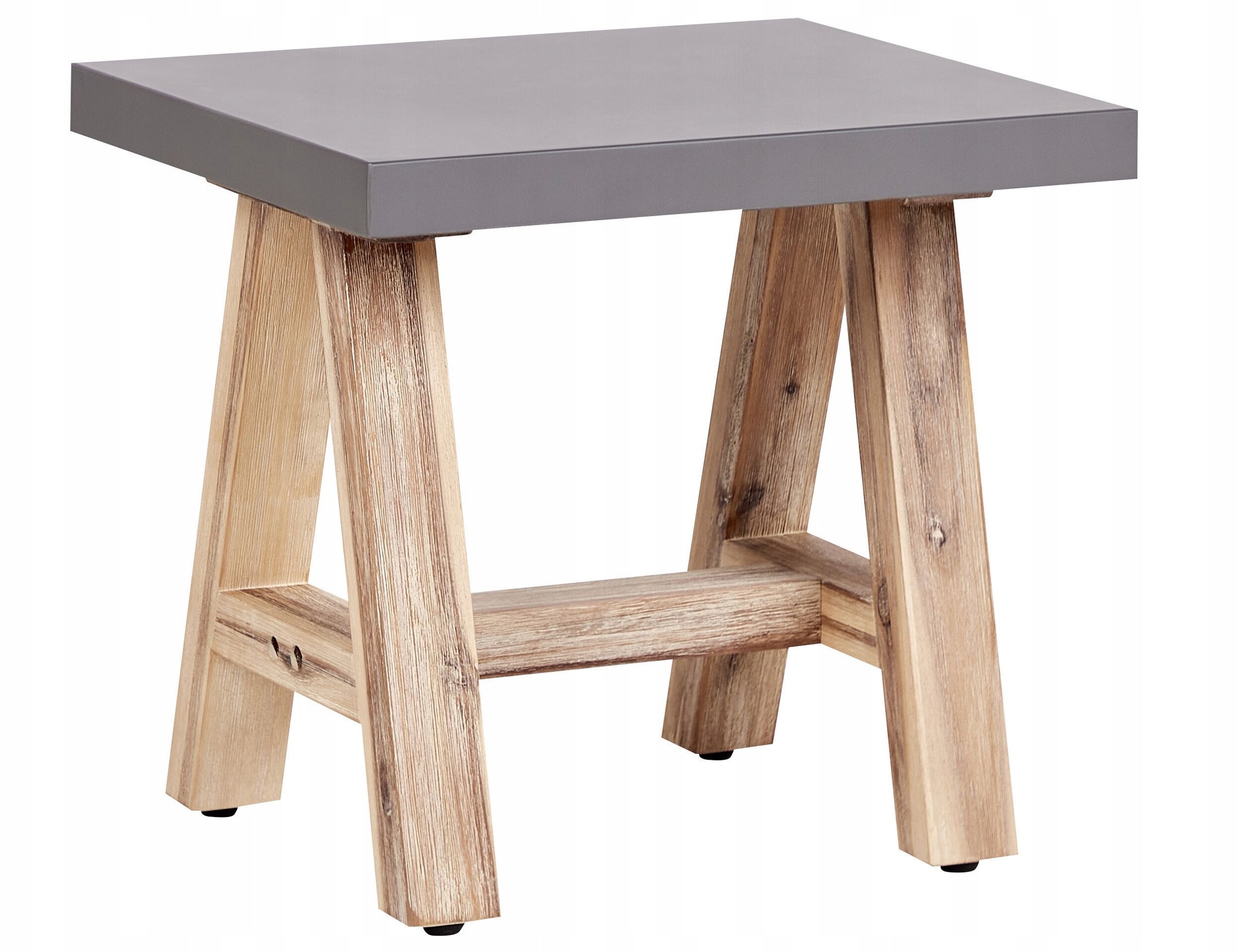 Beliani Stołek ogrodowy TONNARE Szary