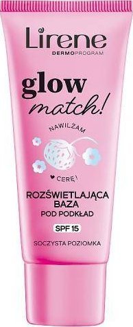 Lirene Lirene Glow Match, Rozświetlająca baza pod podkład SPF 15, 30 ml - Długi termin ważności!