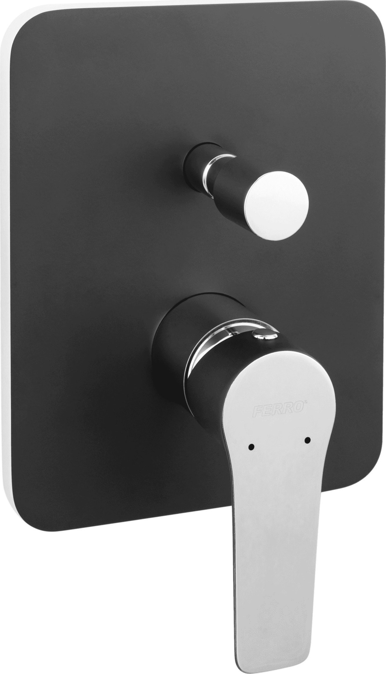 Bateria prysznicowa Ferro Ferro bateria natryskowa podtynkowa 2-funkcyjna ADORE BLACK/CHROME, czarny/chrom BDR7PBLC
