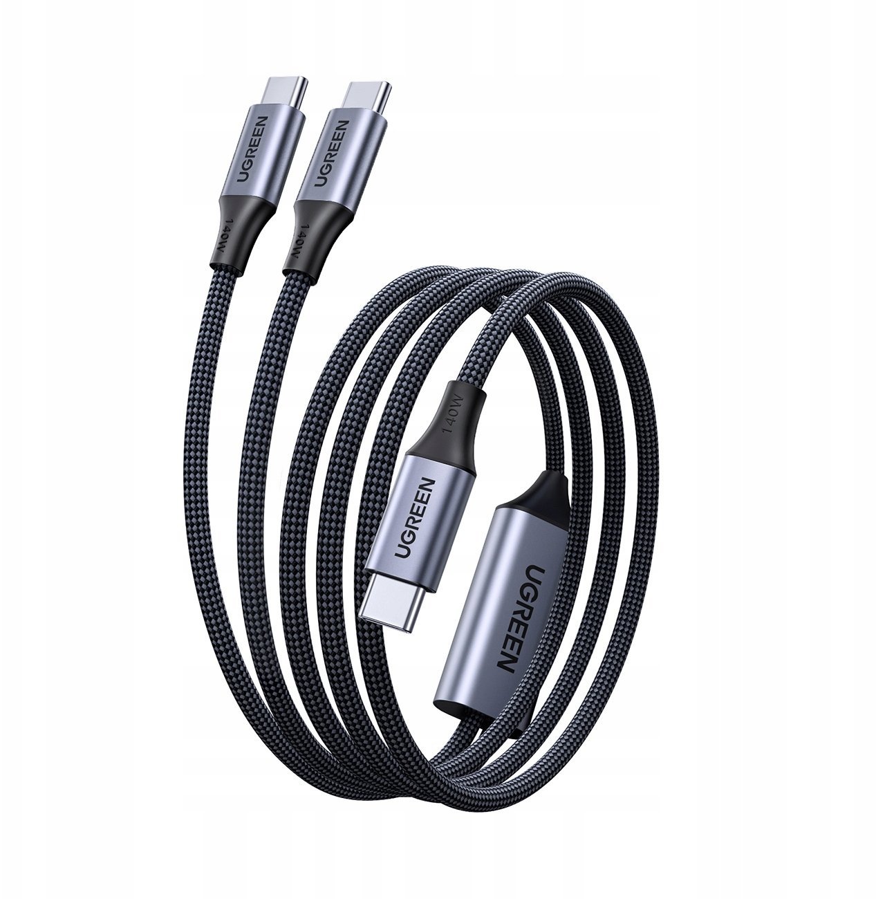 Kabel USB Ugreen Kabel 2w1 USB-C - 2xUSB-C PD 140W 2m - czarny