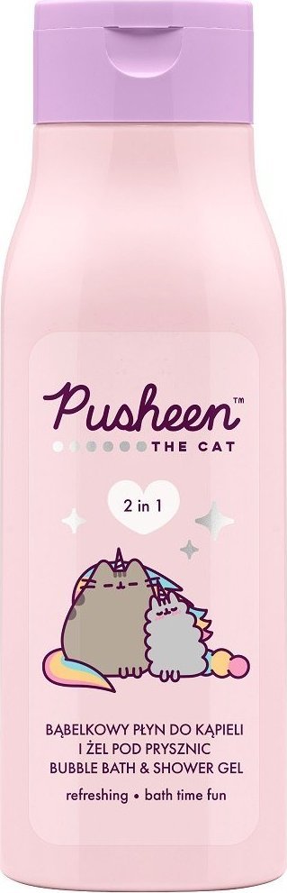 Pusheen Bubble Bath & Shower Gel bąbelkowy płyn do kąpieli i żel pod prysznic 400ml Pusheen