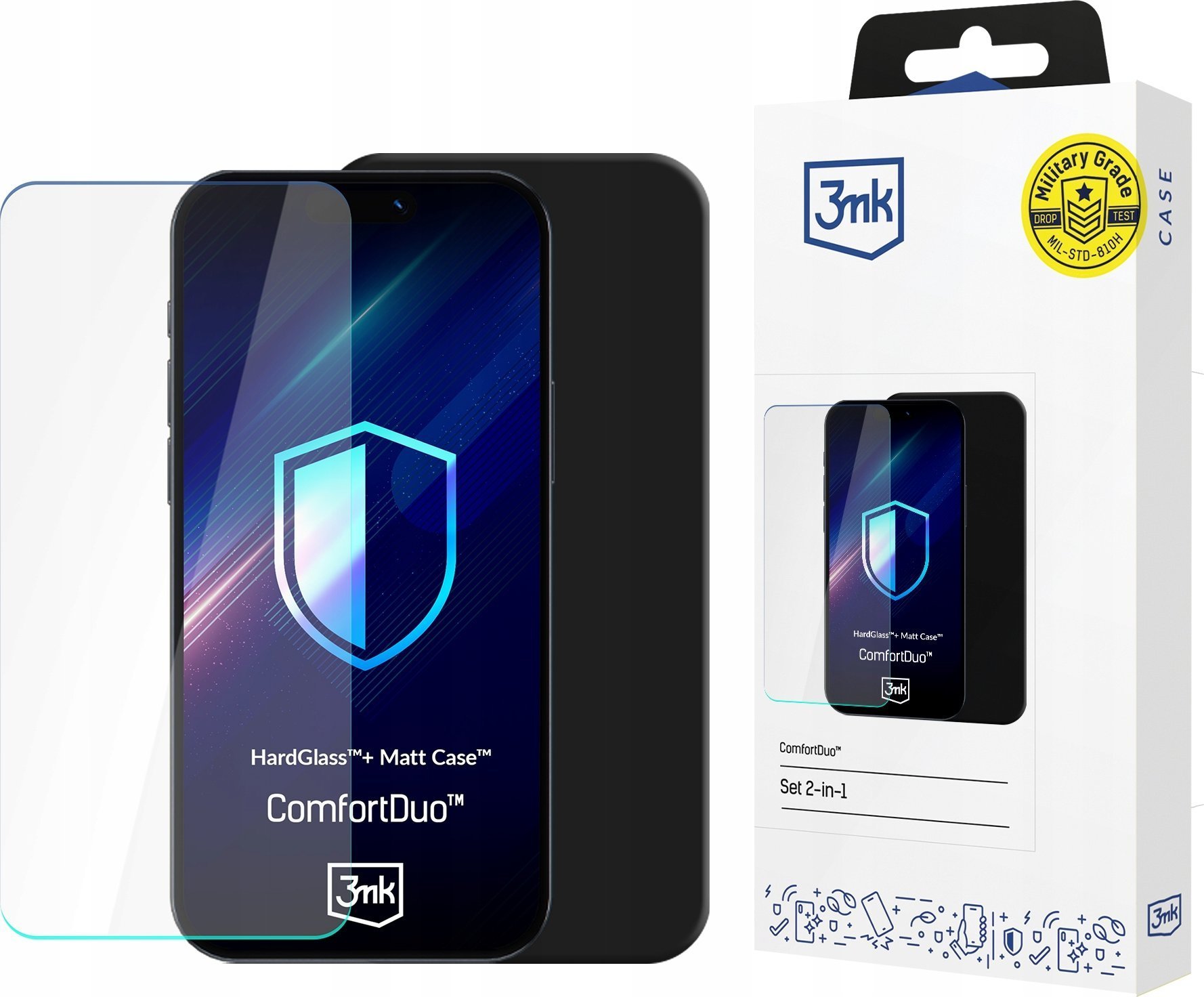 3mk ComfortDuo do Samsung Galaxy M15 5G czarny matowy