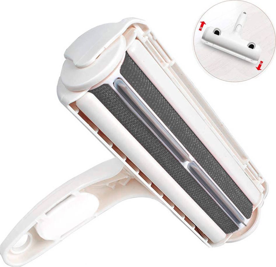 Mersjo Wałek do usuwania sierści zwierząt domowych szary