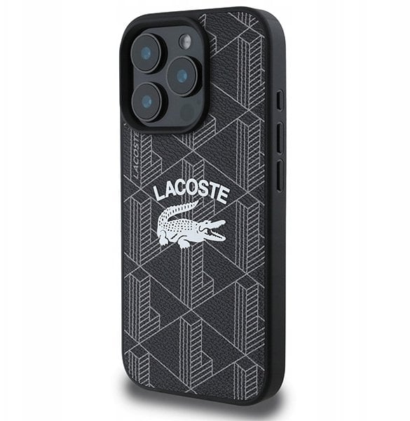 Lacoste LCHMP16LPIGK iPhone 16 Pro 6.3"czarny/black hardcase Monogram Vintage Logo MagSafe