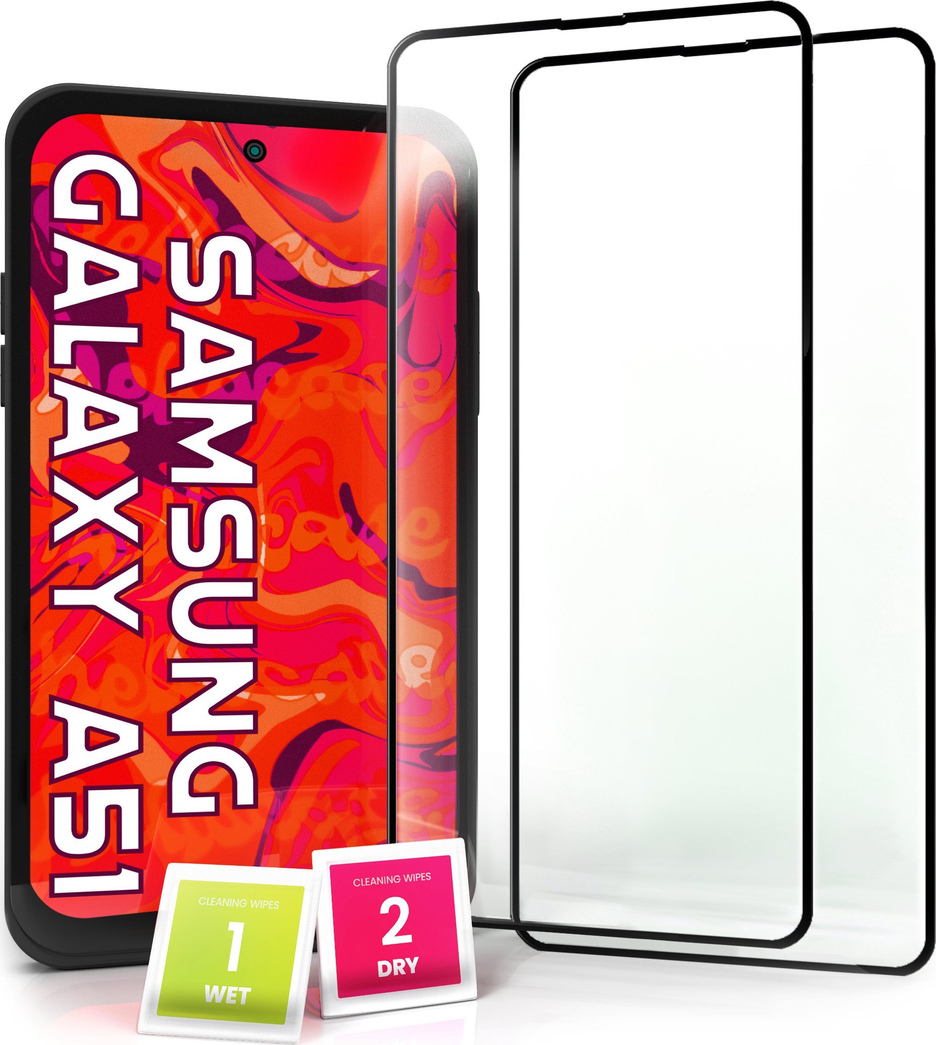 Hello Case 2-pak Szkło Hartowane do Samsung Galaxy A51 / M31s Ochronne Pełne Na Ekran