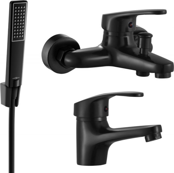 Mexen Mexen Erica R72 zestaw prysznicowy, czarny - 746403R72-70