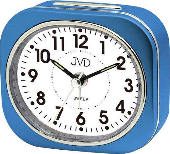 Budzik JVD SRP8001.1 8 cm cichy mechanizm podświetlenie .