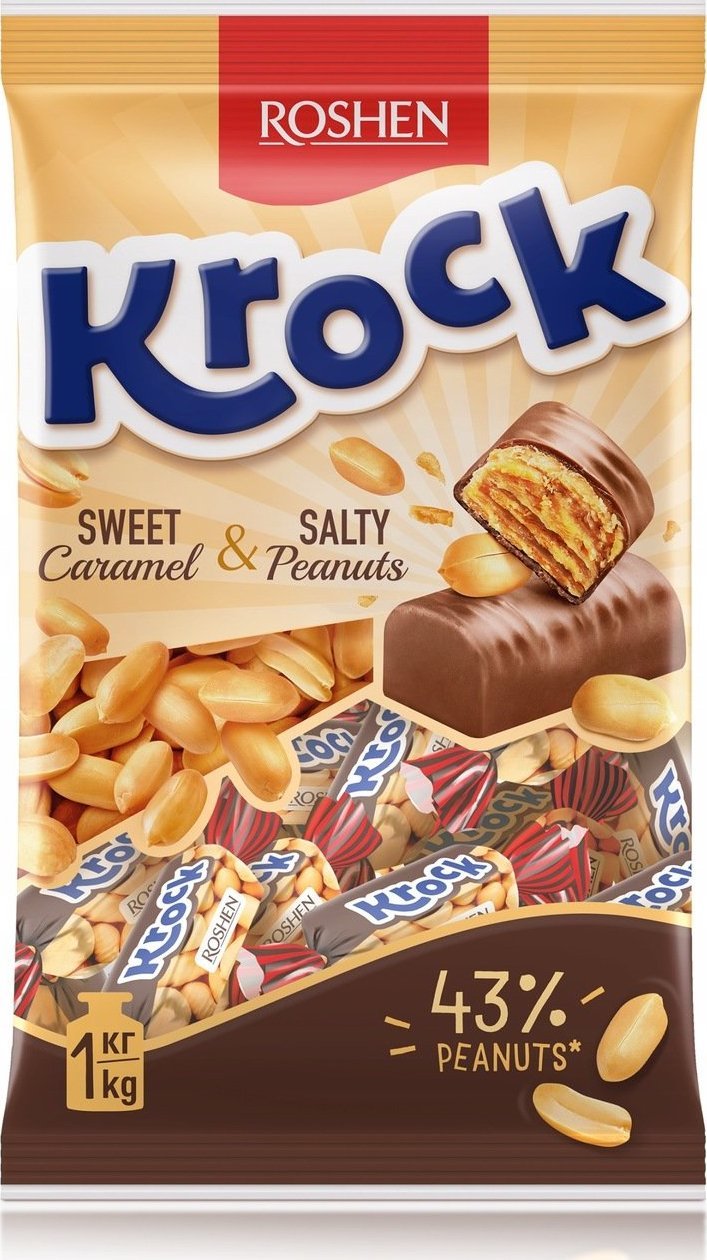 Roshen Cukierki Krock z karmelem 1kg