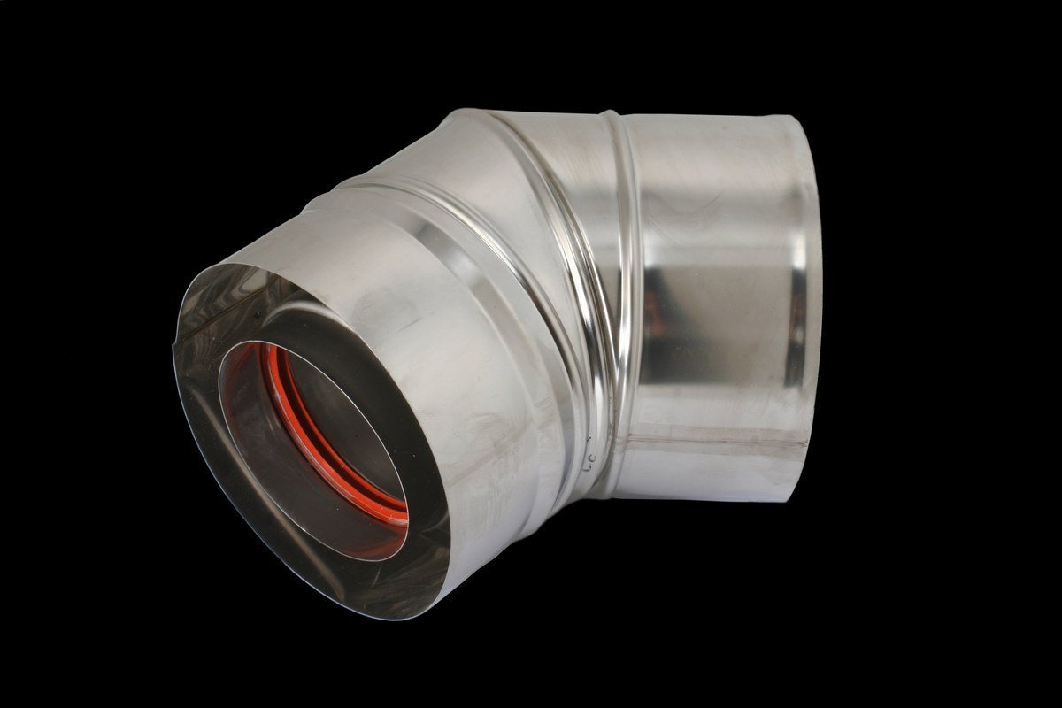 Krzys-Pol Kolano 45 stopni DN60/100 powietrzno-spalinowe kondensacyjne do kotłów kondensacyjnych / turbo