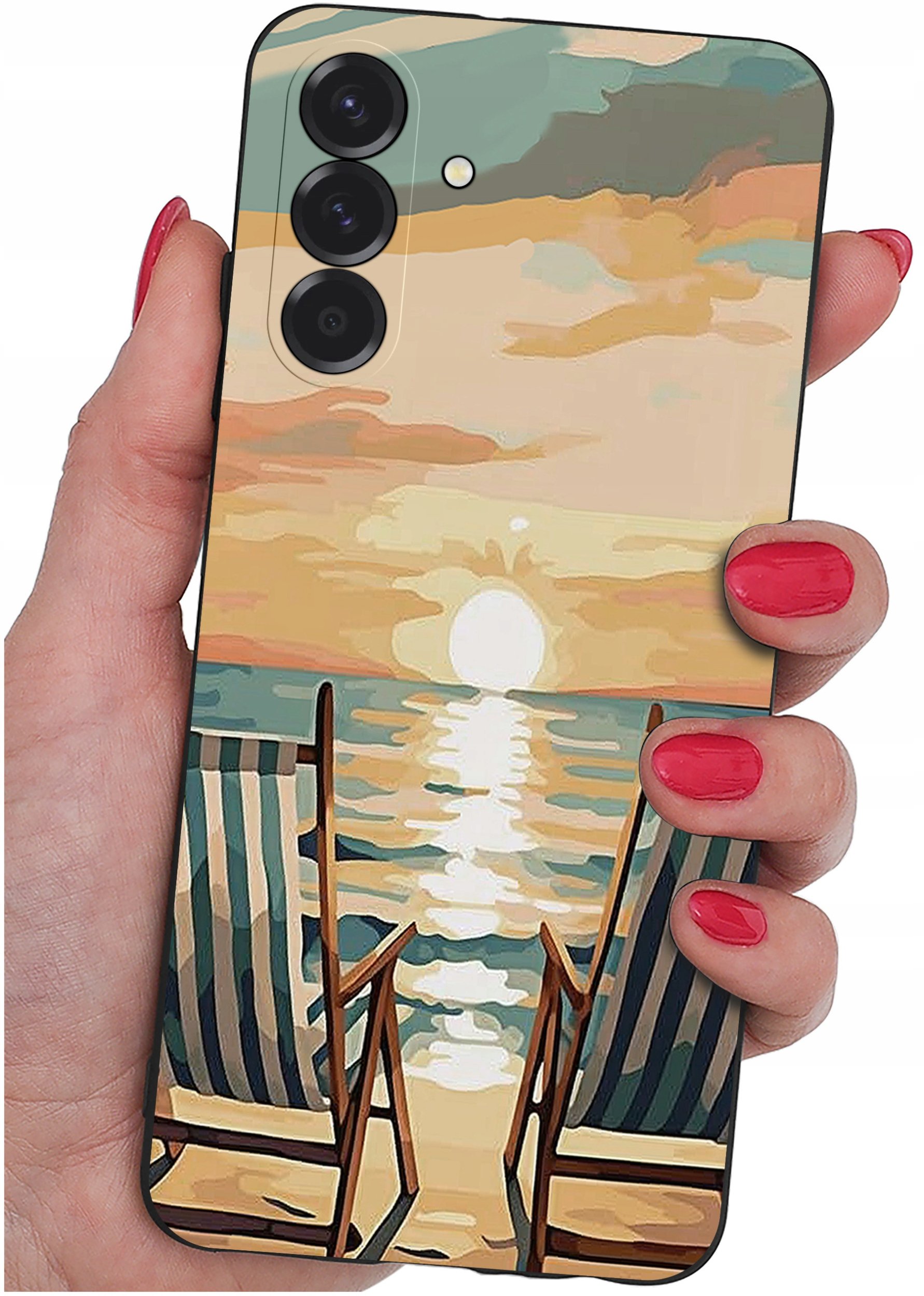 ETUI do Samsung A56 5G | WZORY | SILIKONOWE MATT CASE + SZKŁO 9H