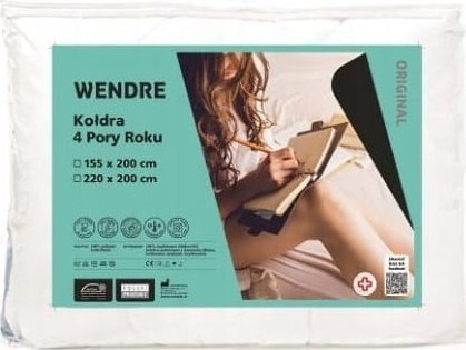 Wendre Kołdra całoroczna 4 pory roku 220x200 cm mikrofibra biała
