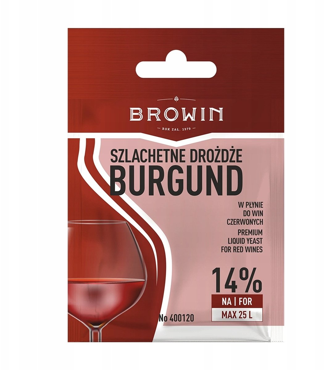 DROŻDŻE SZLACHETNE PŁYNNE BURGUND WINNE DO WINA 20ML BURGUND