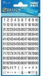 Avery Zweckform Naklejki czarne liczby na białym tle (151978)