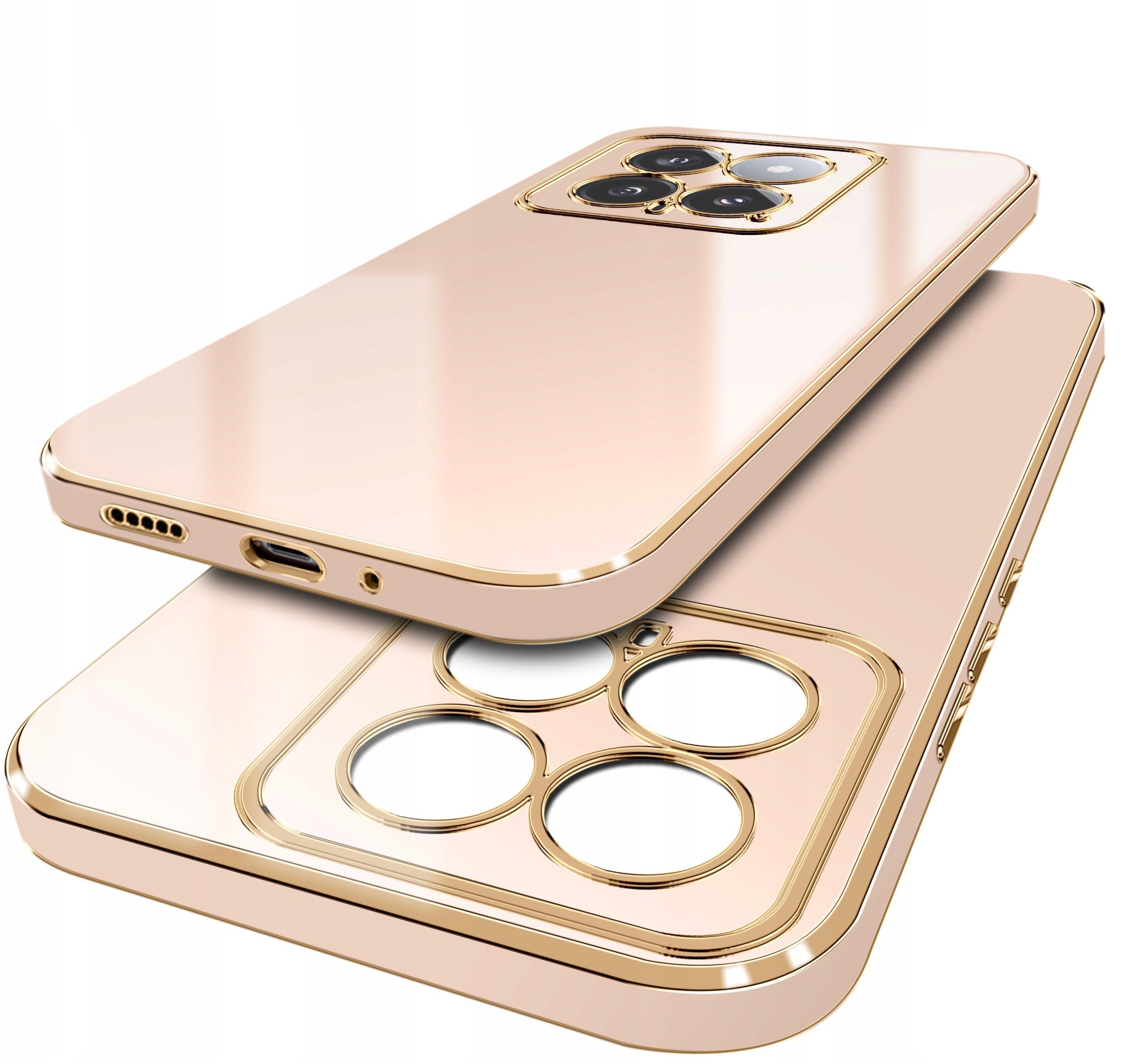 Etui do Xiaomi 14 GOLD GLAMOUR + Szkło OCHRONNE 9H
