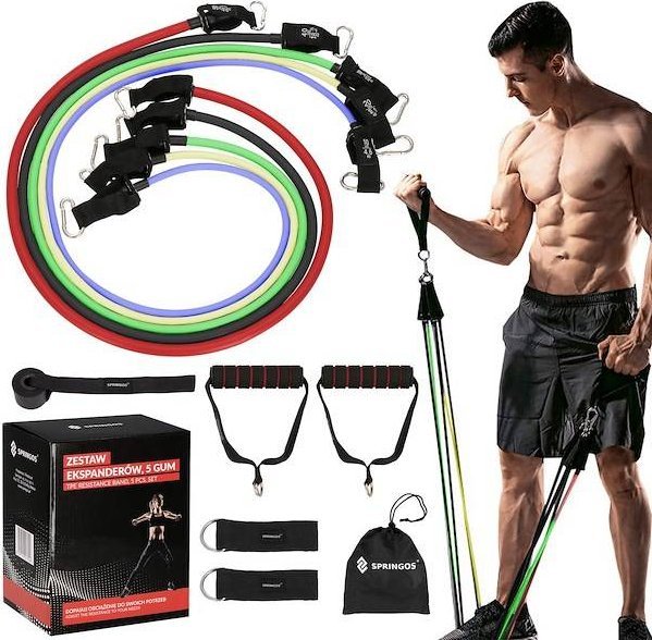 Springos Ekspander Brak danych regulowany opór wielokolorowy 1 szt.