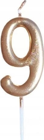 MK TRADE Świeczka urodzinowa "9" złota SH-719-9