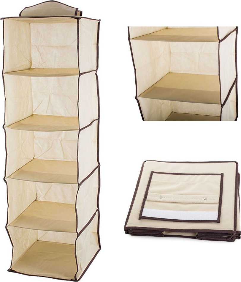 Verk ORGANIZER DO SZAFY WISZĄCA PÓŁKA Z 5 PÓŁKAMI 100cm ORGANIZER DO SZAFY WISZĄCA PÓŁKA Z 5 PÓŁKAMI 100cm