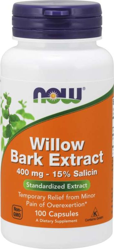 NOW Foods NOW Foods - Kora Wierzby Białej, 400mg, 100 kapsułek