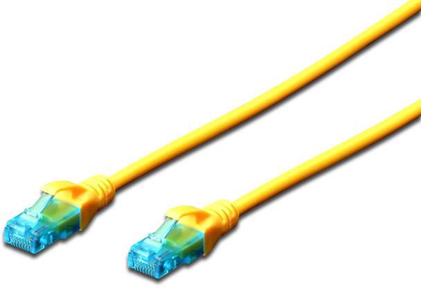Digitus Kabel patch cord UTP, CAT.5E, żółty, 0.25m, 15 LGW (DK-1512-0025/Y)