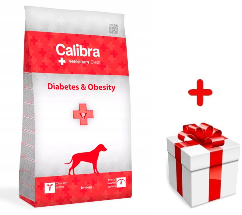 Calibra Veterinary Diets Dog Diabetes Obesity 2kg + Niespodzianka dla psa GRATIS