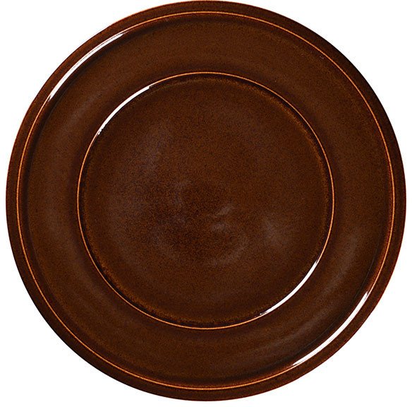 STONE Talerz płaski śr. 28 cm bursztynowy