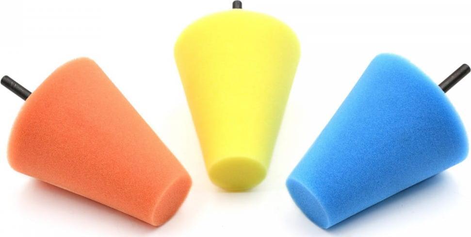 Geko KPL. GĄBEK POLERSKICH STOŻKOWYCH 3SZT. NA WIERTARKĘ (50) G00328 GEKO