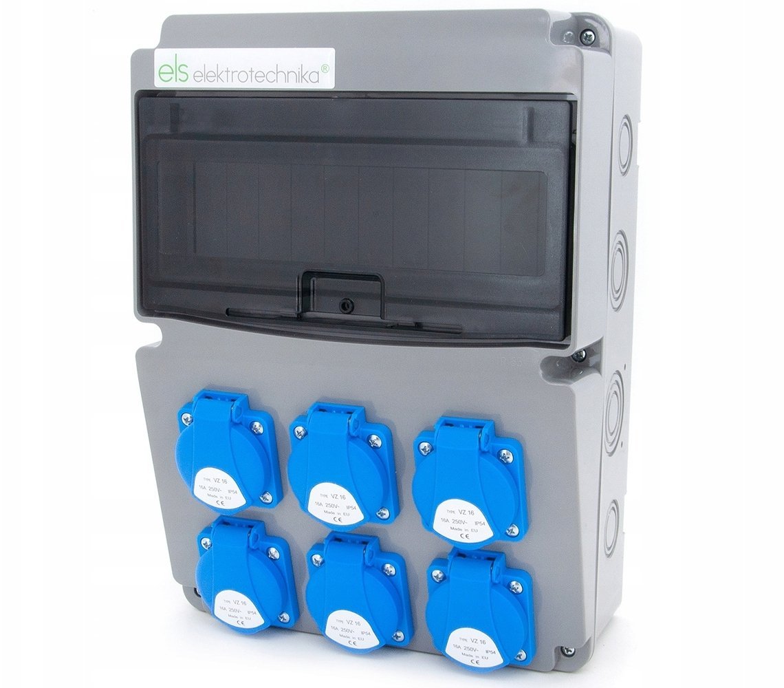 ELS Elektrotechnika Rozdzielnica budowlana 6*GS 230V, ścienna obudowa, okablowany, niewyposażony, okienko 11M, 11NO600