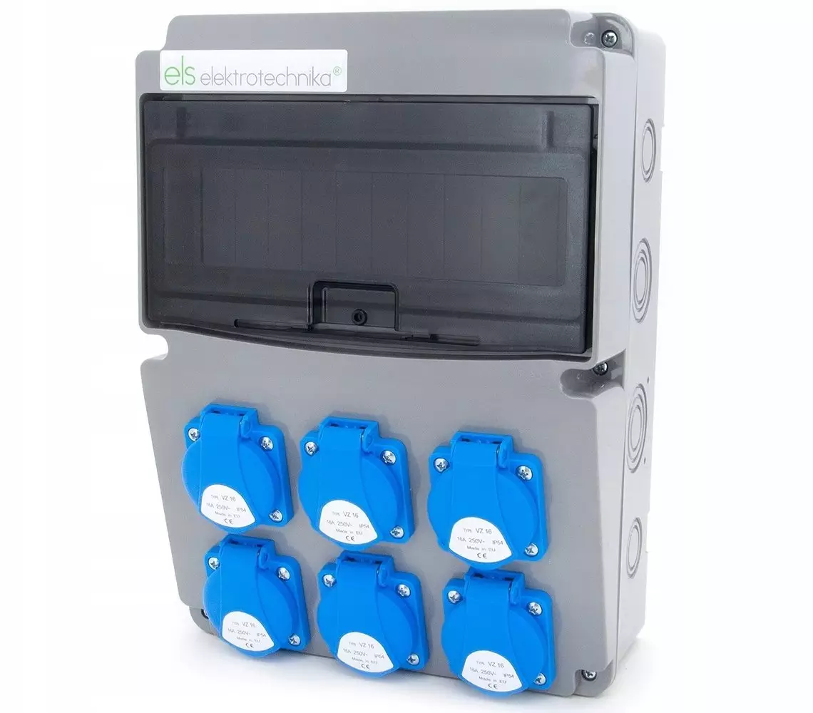 ELS Elektrotechnika Rozdzielnica budowlana 6*GS 230V, ścienna obudowa, okablowany, niewyposażony, okienko 11M, 11NO600