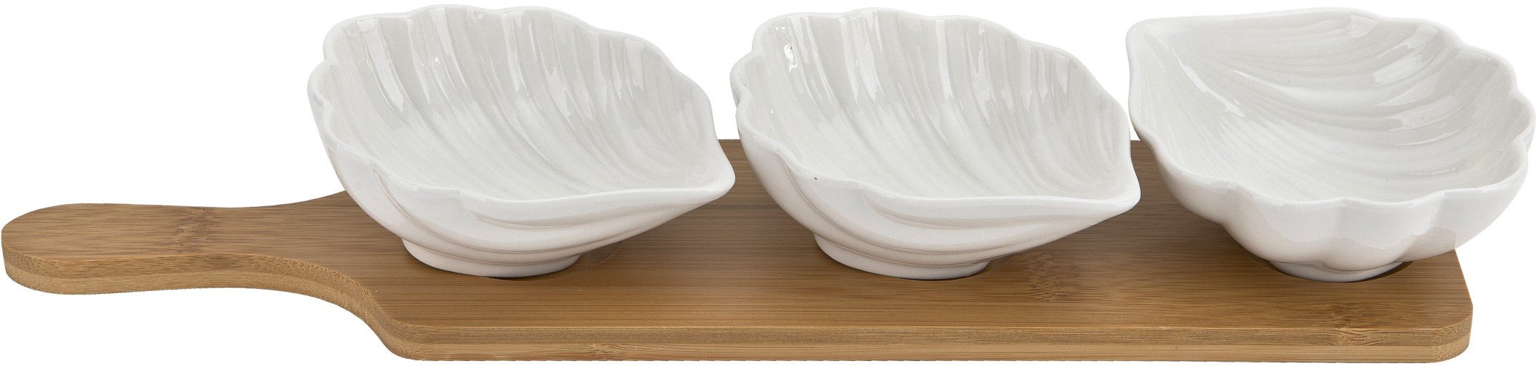 Komplet do serwowania przystawek 3 miseczki Kwiat