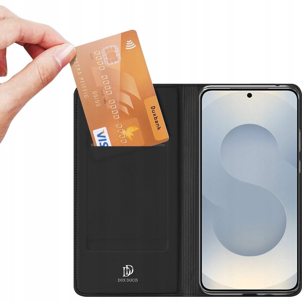 Dux Ducis Etui Skin Pro na Samsung Galaxy S25 Edge z klapką i miejscem na kartę - czarne