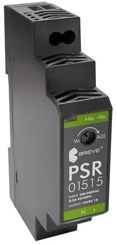 SilentiumPC Zasilacz impulsowy PSR 01515 230/ 15VDC 1A 15W na szynę DIN, Napięcie: 85-264VAC, Ta70, 17000-1552