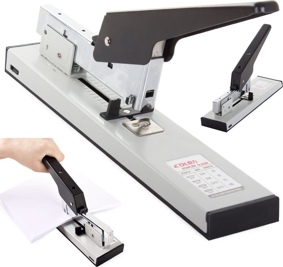 Zszywacz Verk Zszywacz biurowy duży solidny metalowy 100 kartek Zszywacz biurowy duży solidny metalowy 100 kartek