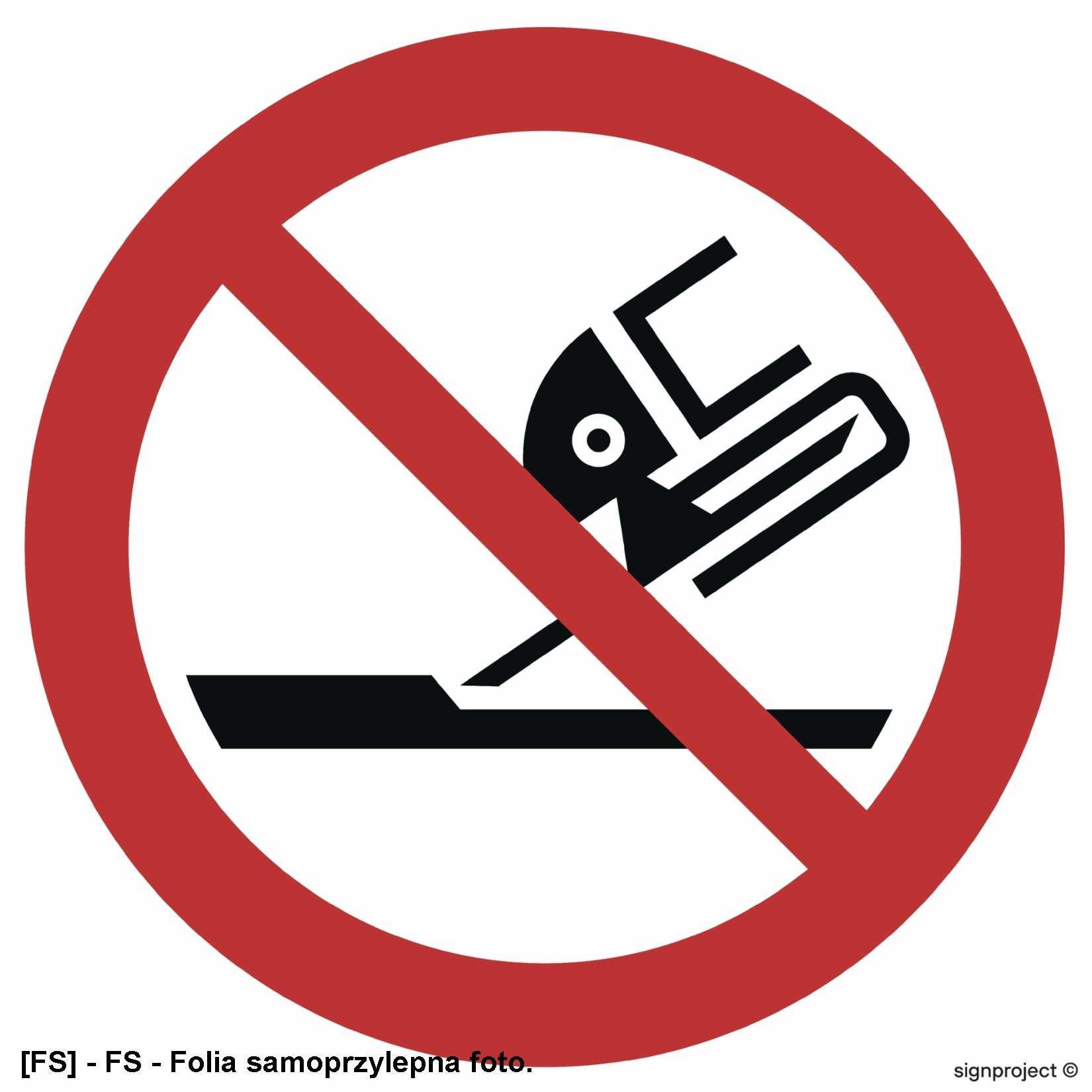 GA032 - Zakaz używania szlifierki 500x500